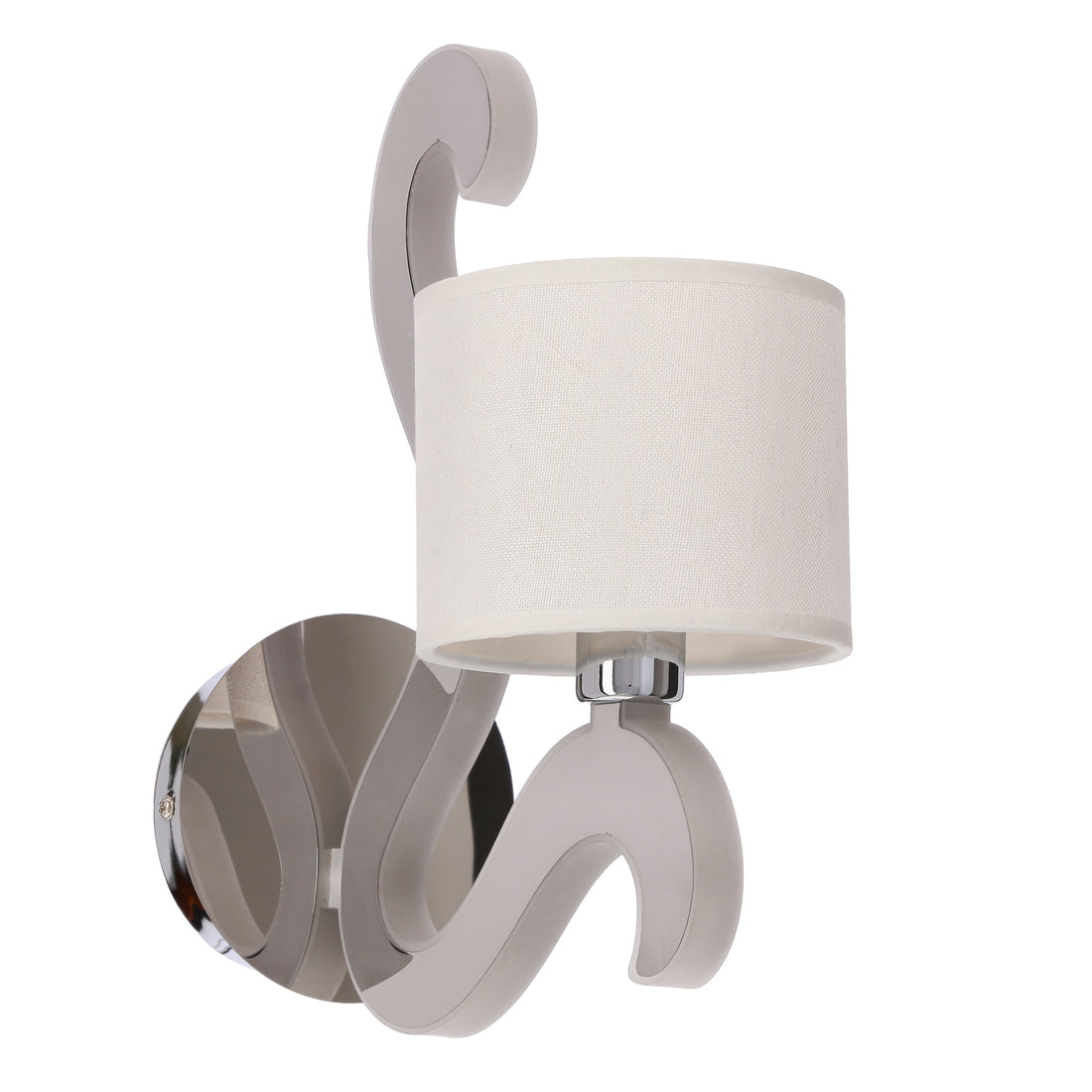 Applique murale 2 Lampes LED Acier Tissu Chromé · Ambrosia