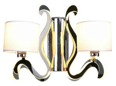 Applique murale 4 Lampes LED Acier Tissu Cuivré · Ambrosia