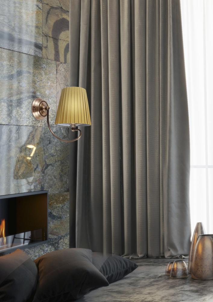 Applique murale Acier Tissu Antique Laiton Honey · Mozart · photo 3