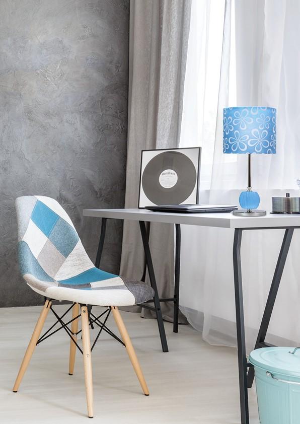 Lampe à poser Acier Tissu Bleu · Cort · photo 3