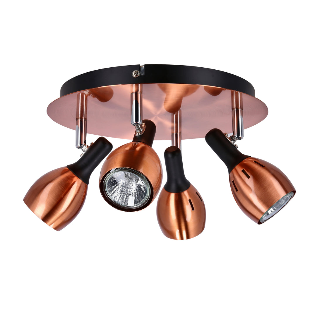 Plafonnier 4 Lampes Métal Cuivré · Cross · photo 4