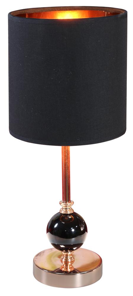 Lampe à poser Acier Tissu Cuivré Noir · Melba