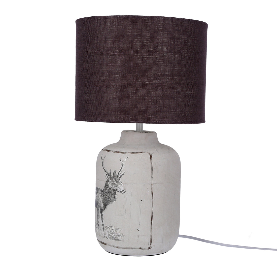 Lampe à poser Tissu Céramique Gris · Walia · photo 3