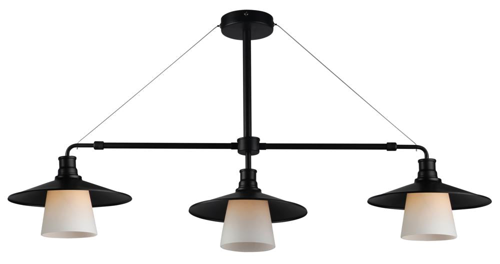 Suspension 3 Lampes Métal Noir · Loft