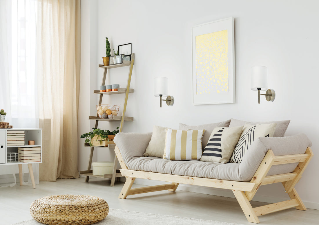 Applique murale Acier Tissu Antique Laiton Blanc · Yan · photo 2