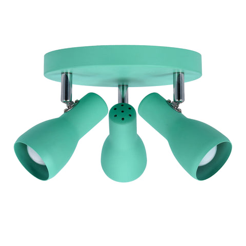 Plafonnier 3 Lampes Acier Mint · Picardo