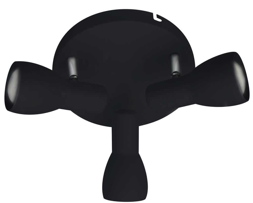 Plafonnier 3 Lampes Acier Noir · Picardo