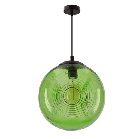 Suspension Métal Verre Vert · Club