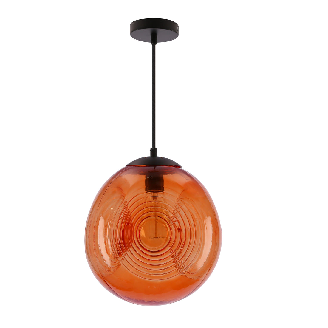 Suspension Métal Verre Orange · Club