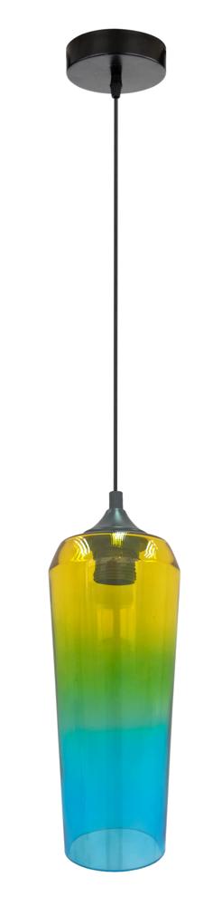 Suspension Métal Verre Jaune et Vert · Eol