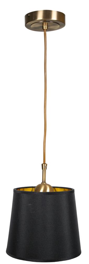 Suspension Métal Tissu Antique Laiton Noir · Milonga