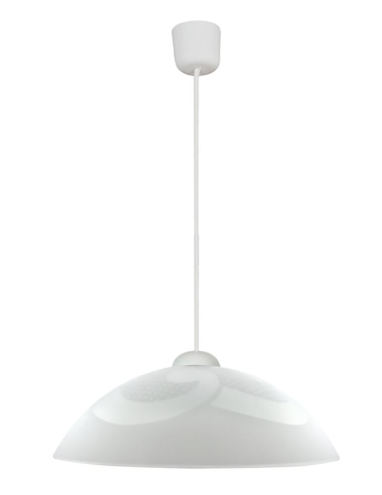 Suspension Verre Composite Blanc Chromé · Monti
