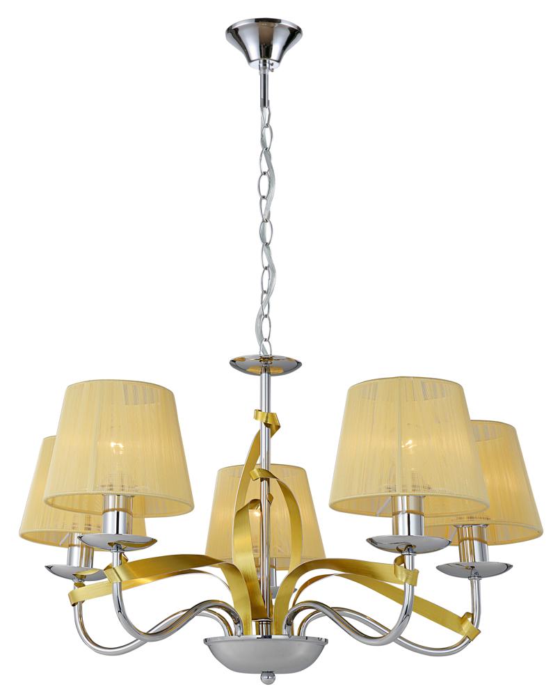 Suspension 5 Lampes Acier Chromé Doré · Diva