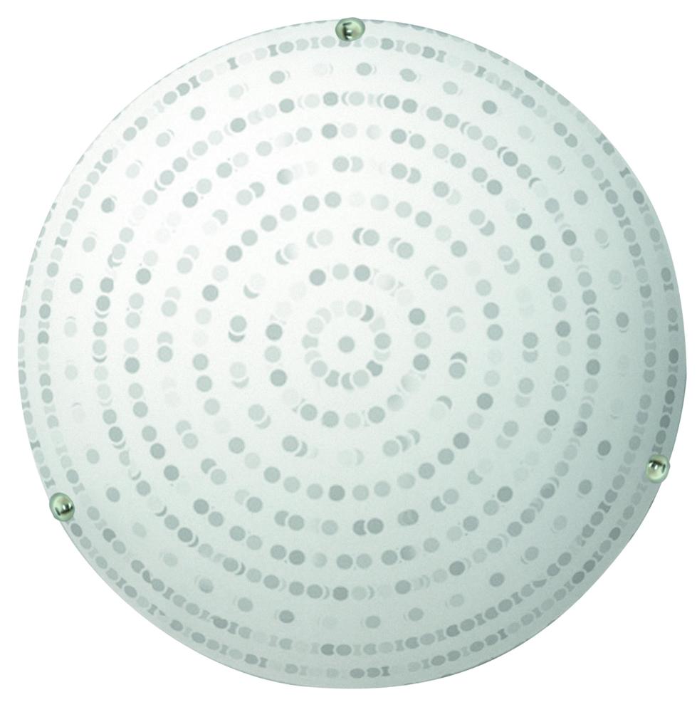 Plafonnier LED Acier Verre Blanc Chromé · Circle