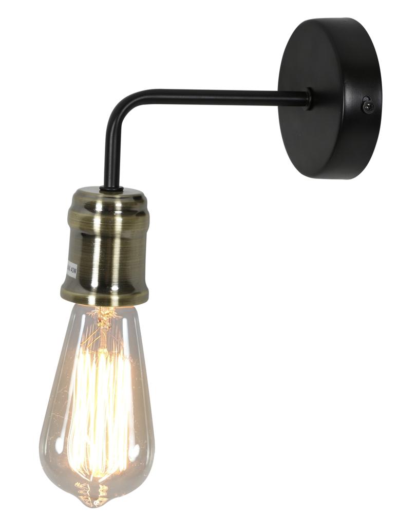 Applique murale Acier Noir Antique Laiton · Goldie