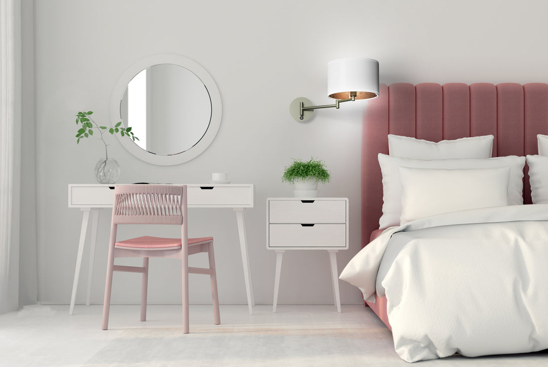 Applique murale Acier Tissu Chromé Blanc · Alexia · photo 2