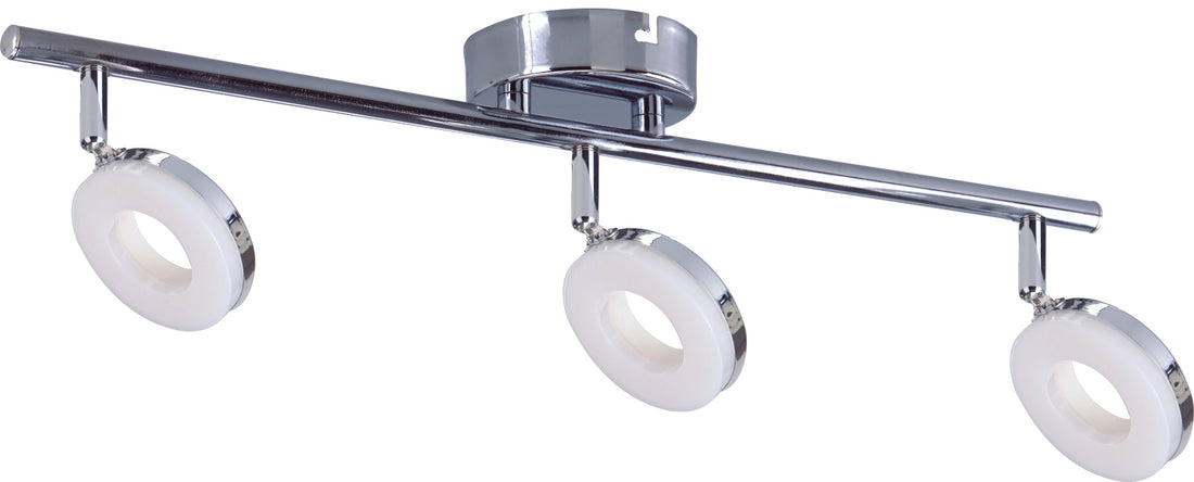 Plafonnier 3 Lampes LED Acier Composite Chromé · Thema · photo 2