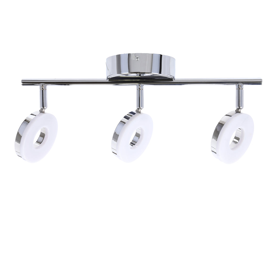 Plafonnier 3 Lampes LED Acier Composite Chromé · Thema · photo 3