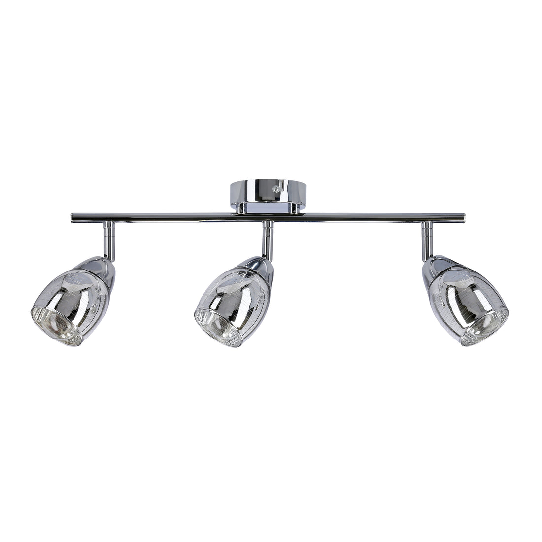 Plafonnier 3 Lampes Acier Verre Chromé · Milton · photo 4