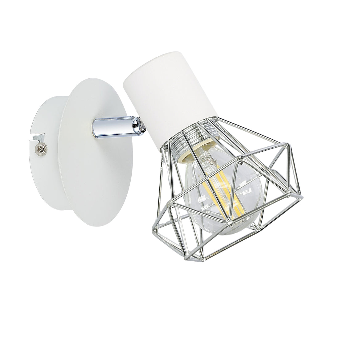 Applique murale Acier Blanc Chromé · Verve