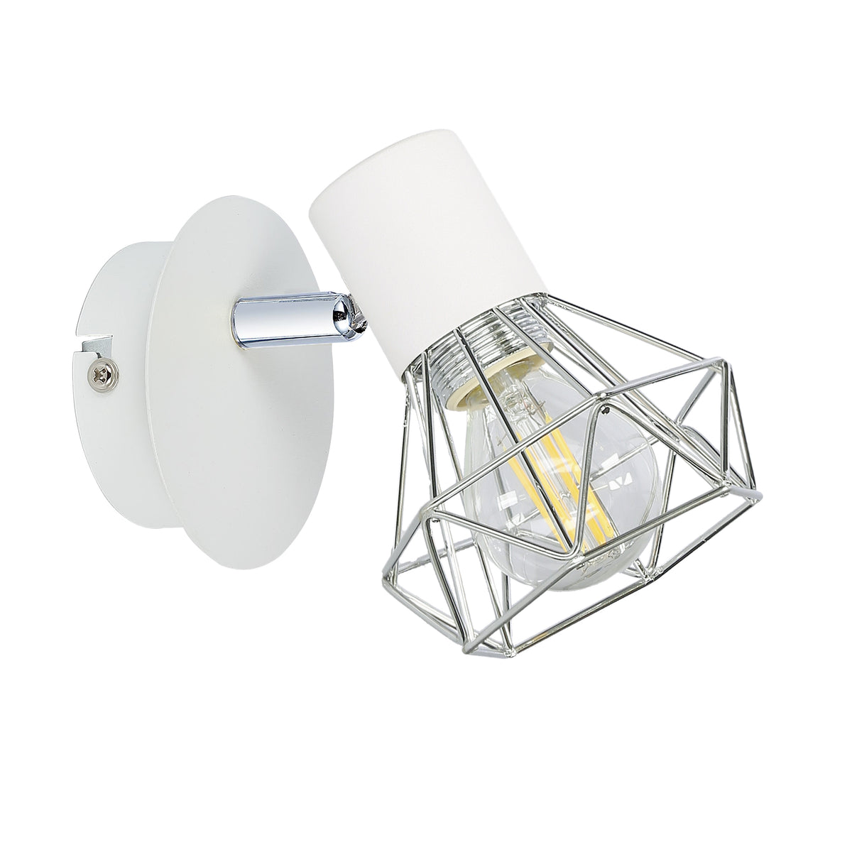 Applique murale Acier Blanc Chromé · Verve
