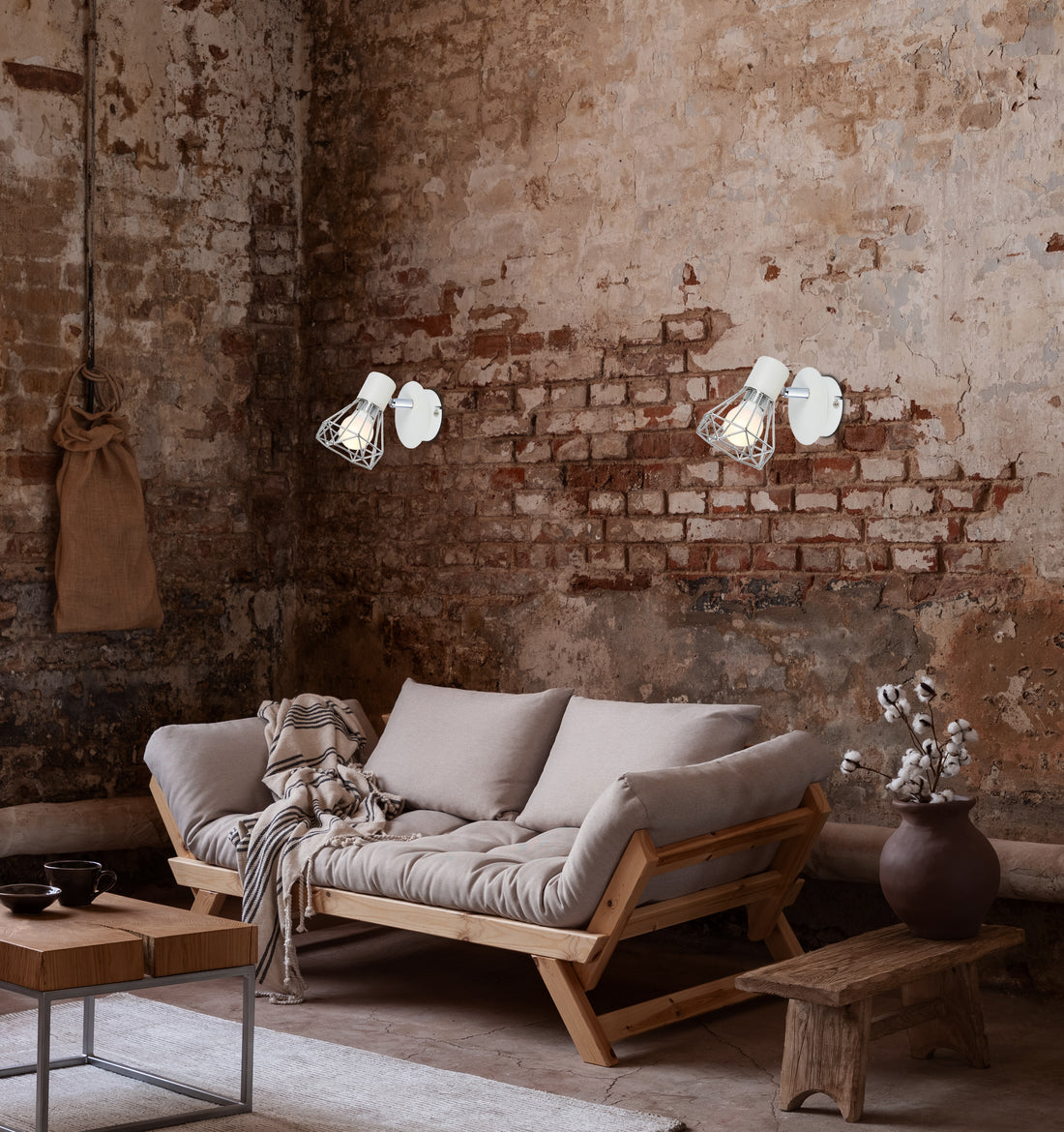 Applique murale Acier Blanc Chromé · Verve · photo 3