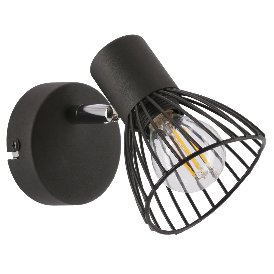 Applique murale Acier Noir E14 · Fly