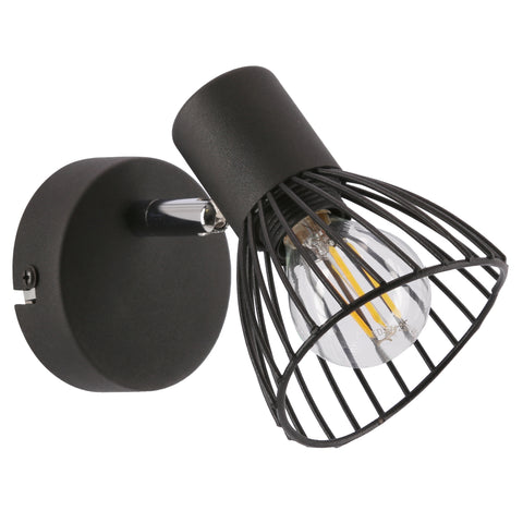 Applique murale Acier Noir E14 · Fly