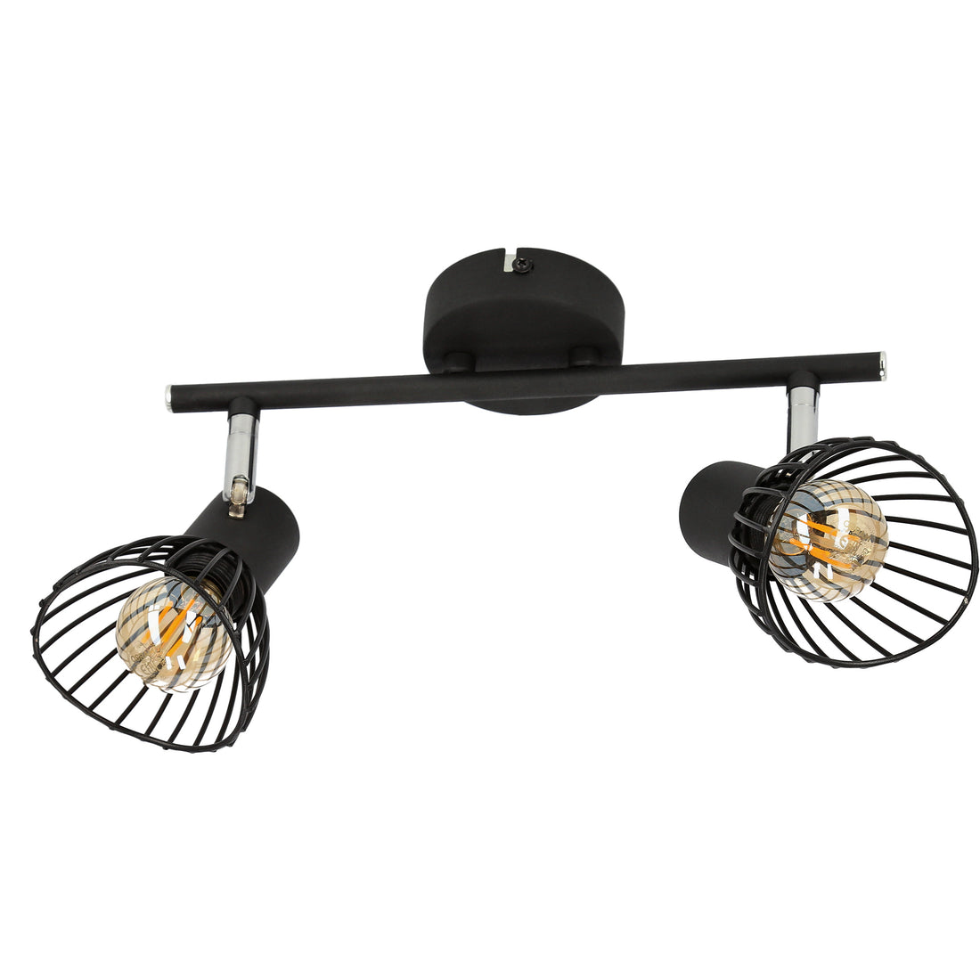 Plafonnier 2 Lampes Acier Noir · Fly · photo 3
