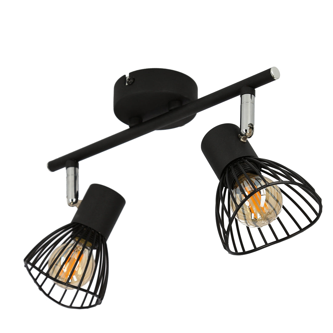 Plafonnier 2 Lampes Acier Noir · Fly · photo 4