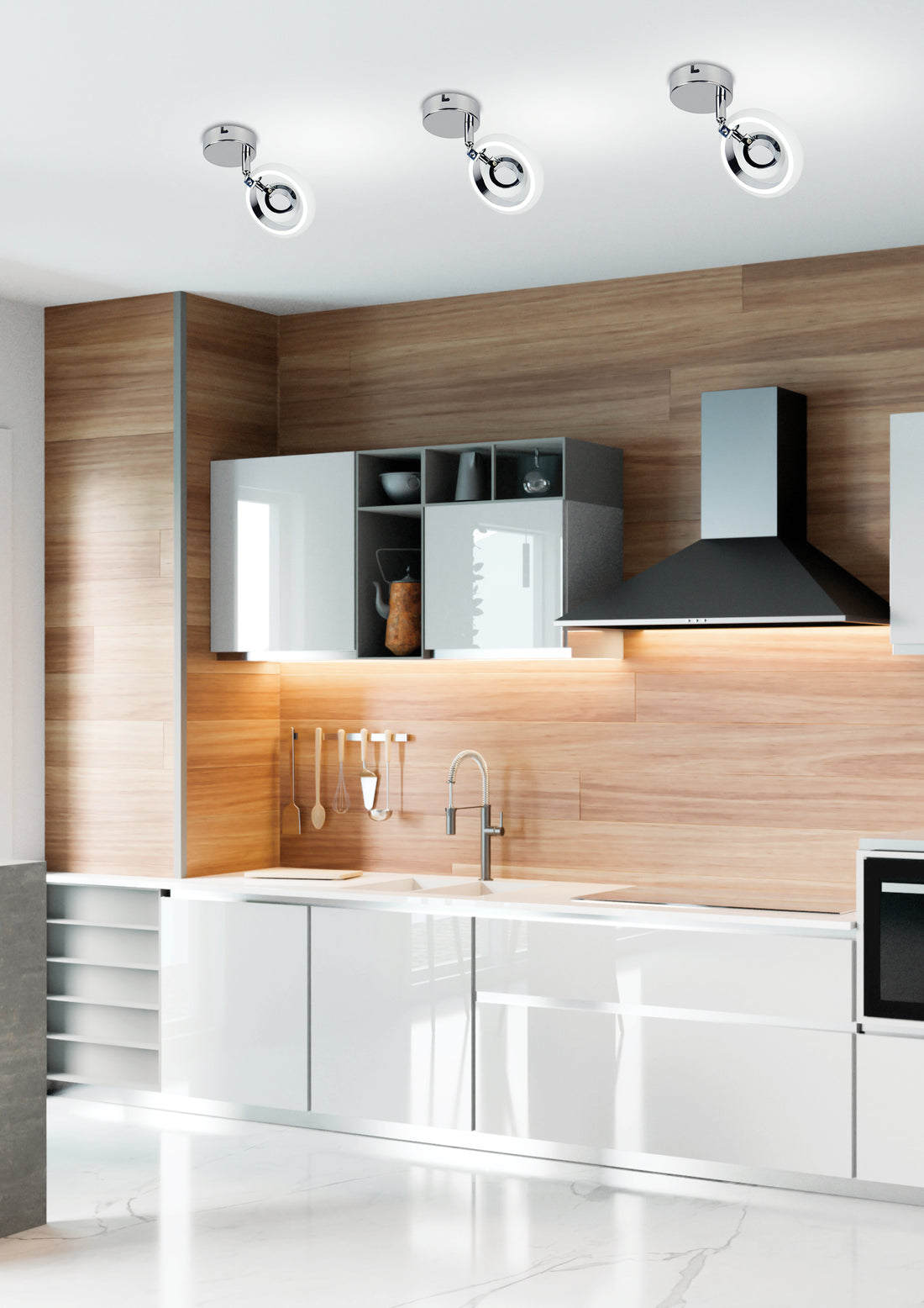 Applique murale LED Acier Composite Chromé · Celt · photo 2