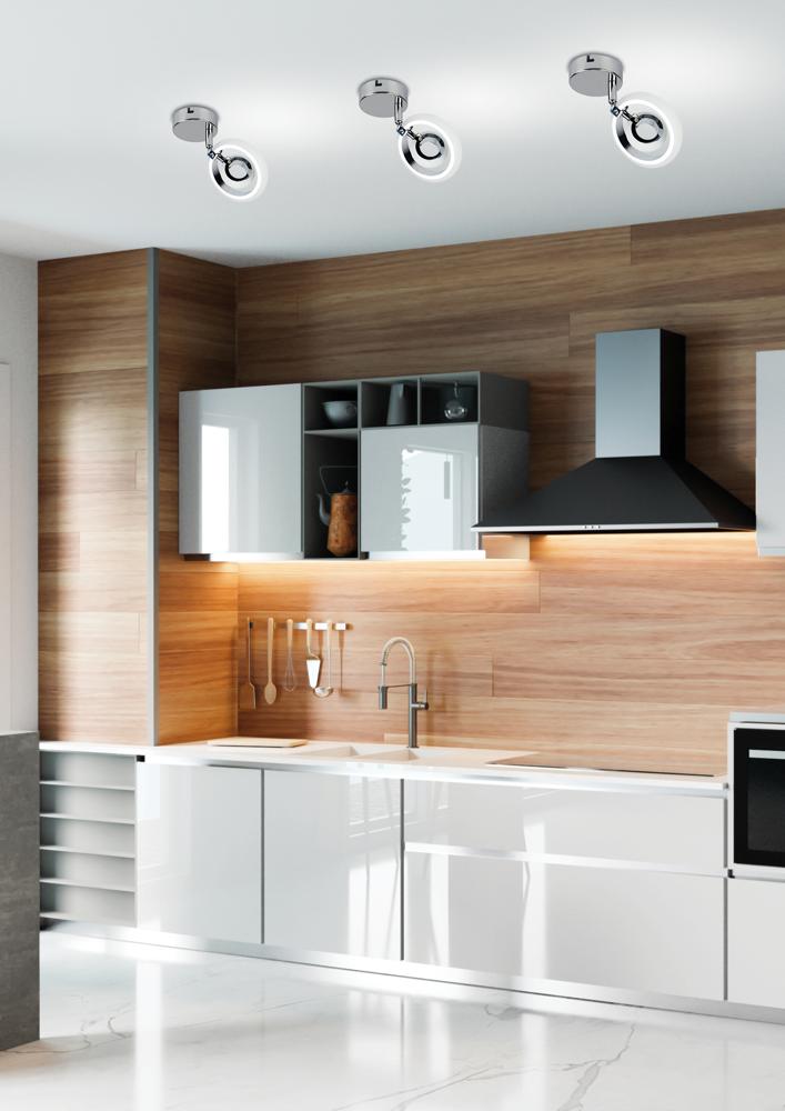Applique murale LED Acier Composite Chromé · Celt · photo 3