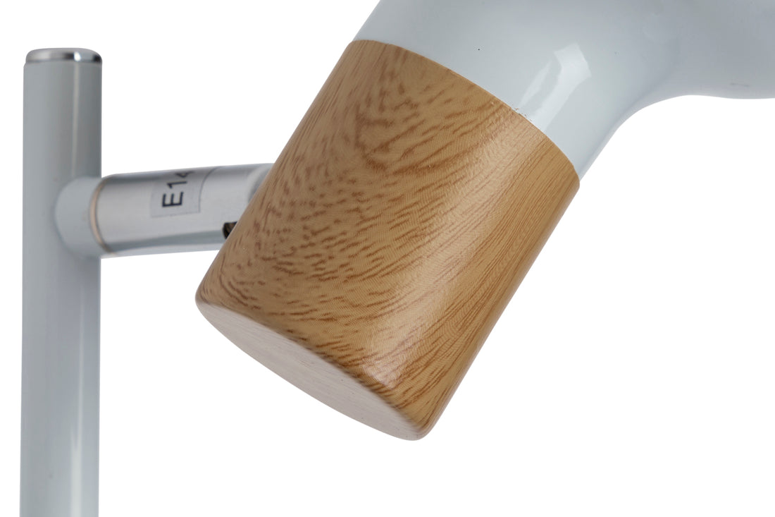 Plafonnier 2 Lampes Acier Blanc · Puerto · photo 4