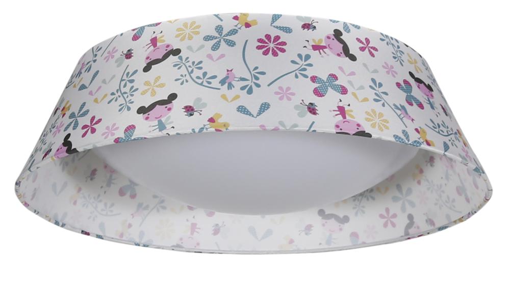 Plafonnier LED Acier Tissu Multicolour · Girl