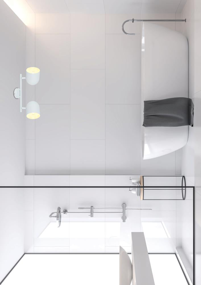 Plafonnier 2 Lampes Acier Blanc · Azuro · photo 3