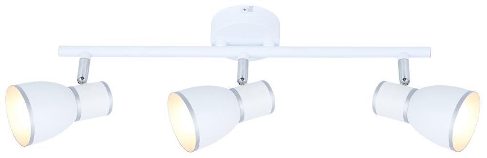 Plafonnier 3 Lampes Acier Blanc Chromé · Fido