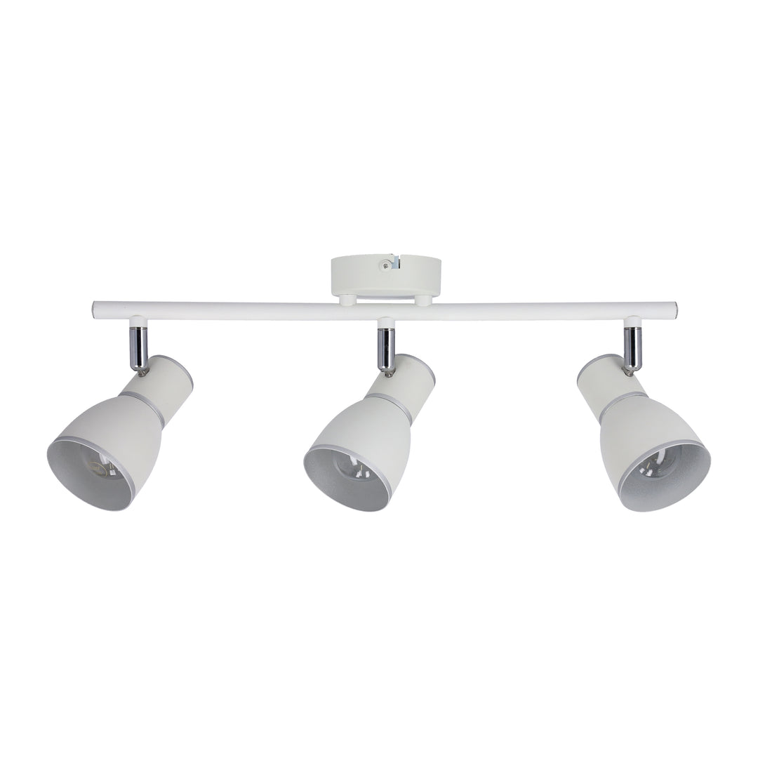 Plafonnier 3 Lampes Acier Blanc Chromé · Fido · photo 3