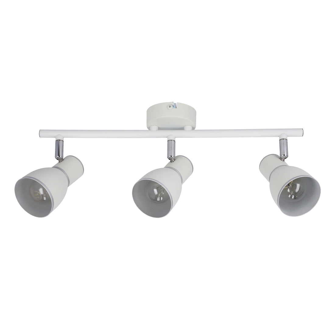 Plafonnier 3 Lampes Acier Blanc Chromé · Fido · photo 4