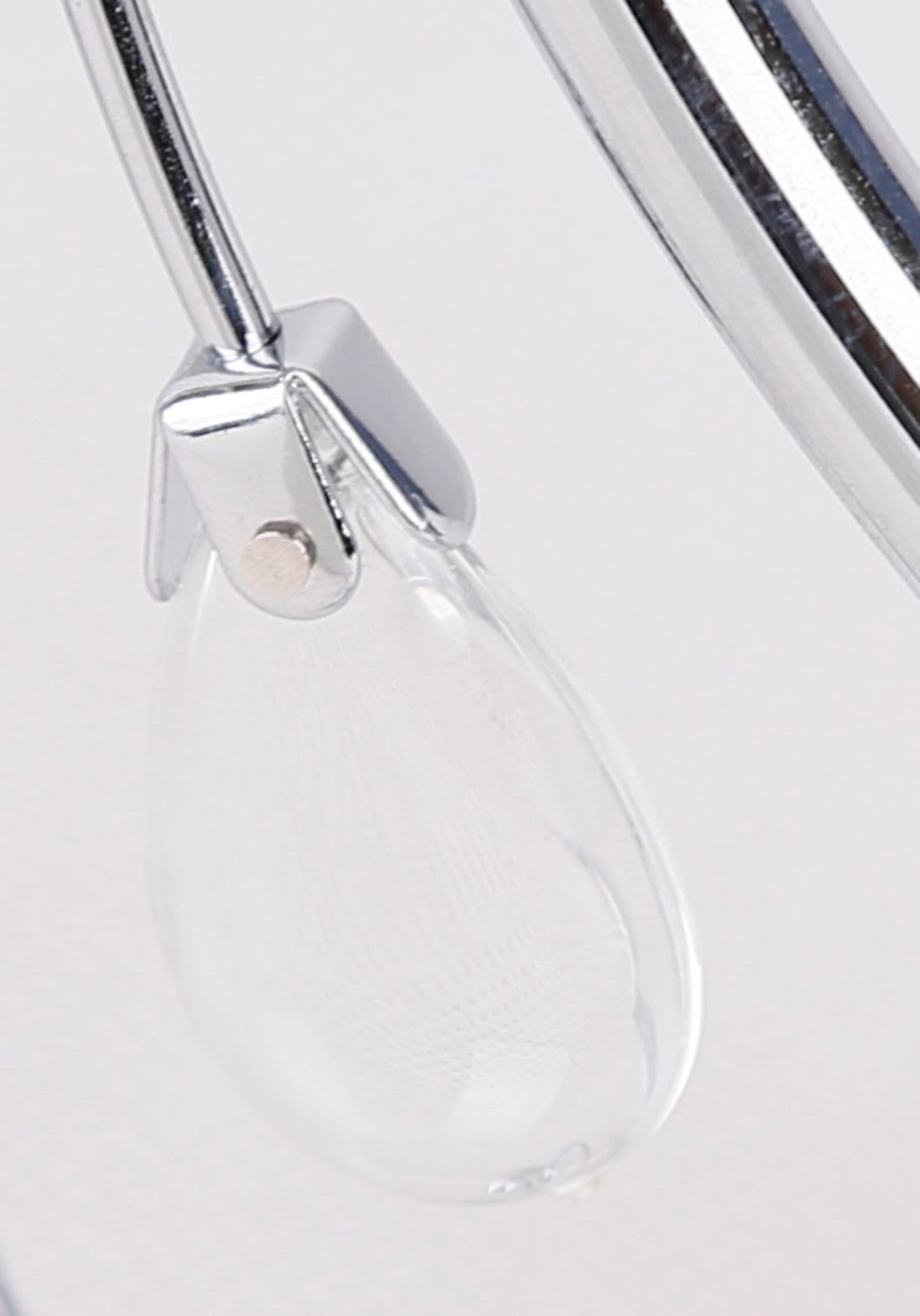 Suspension 3 Lampes Acier Verre Chromé · photo 4