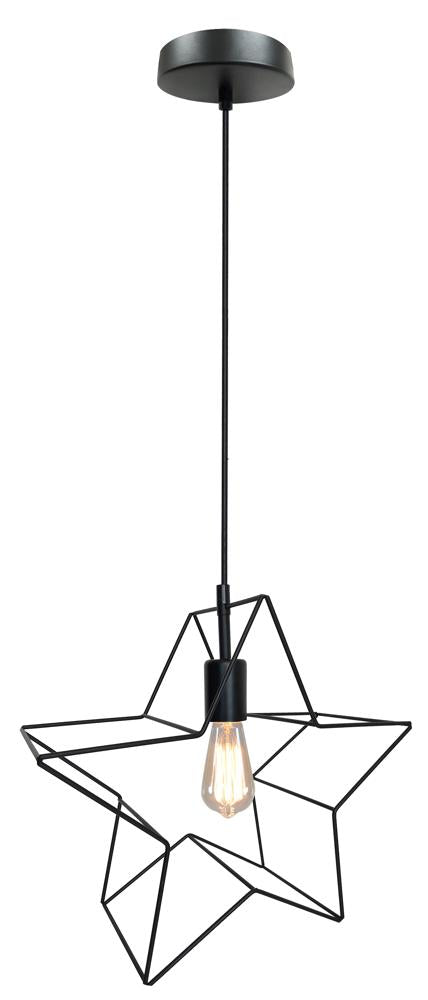 Suspension Acier Noir E27 · Gwiazdka