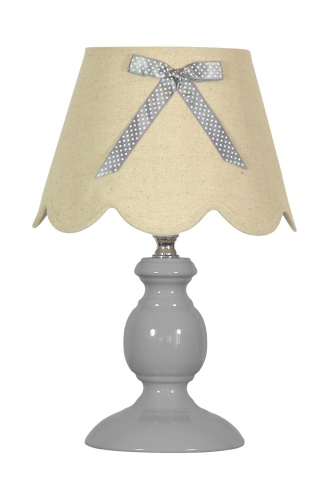 Lampe à poser Acier Tissu Gris · Whilma