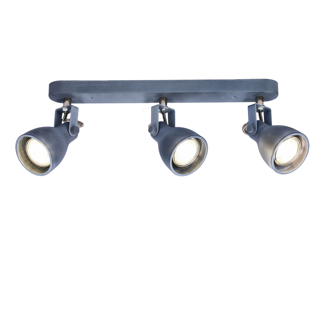 Plafonnier 3 Lampes Acier Mat Gris · Ash · photo 3