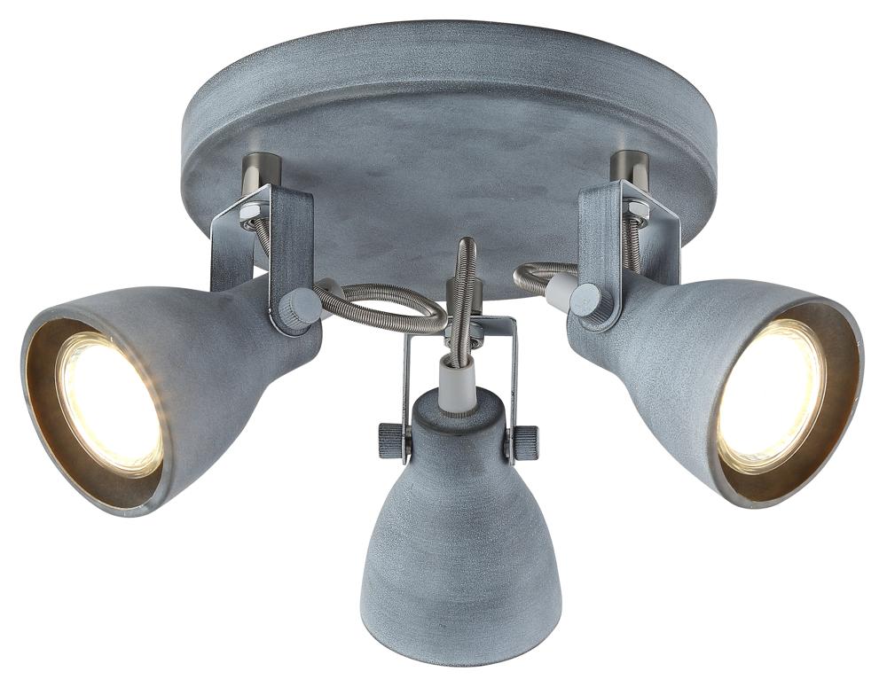 Plafonnier 3 Lampes Acier Mat Gris · Ash