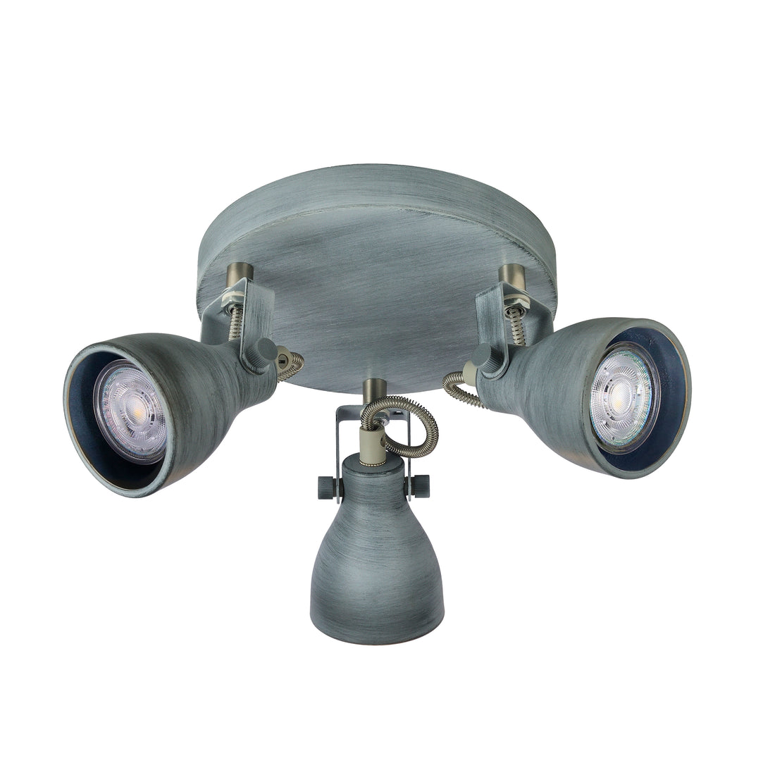Plafonnier 3 Lampes Acier Mat Gris · Ash · photo 3