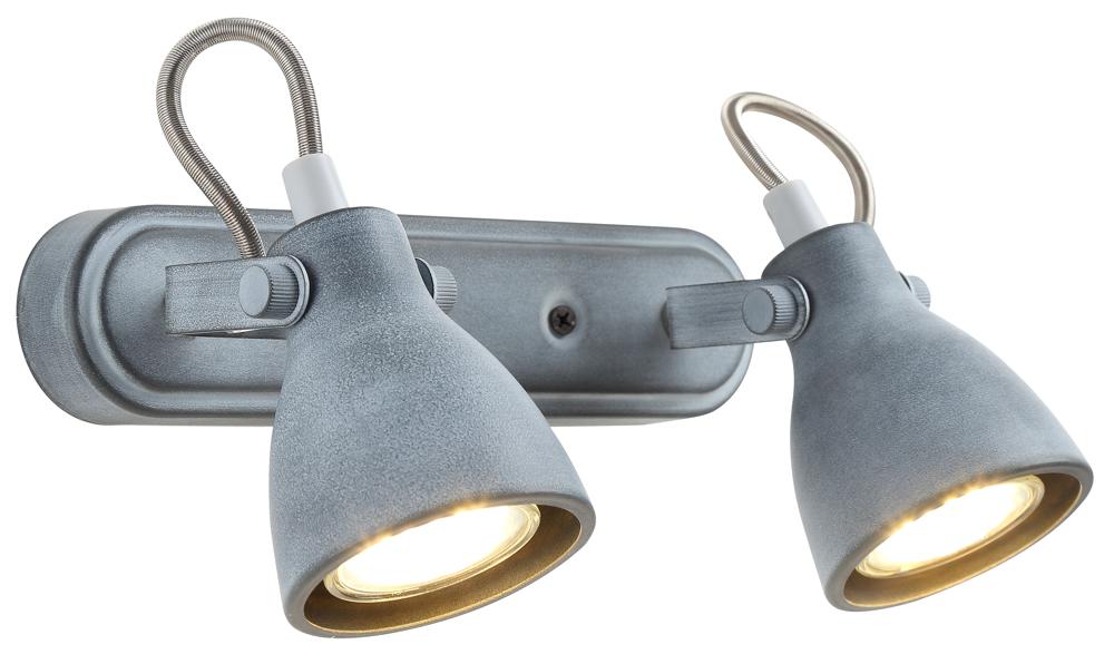 Plafonnier 2 Lampes Acier Mat Gris · Ash