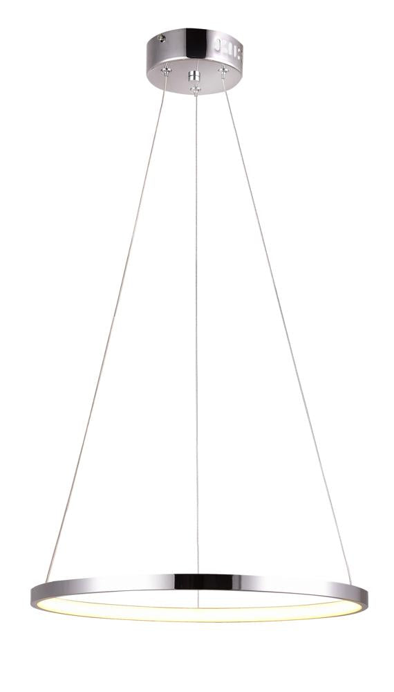 Suspension LED Métal Chromé · Lune