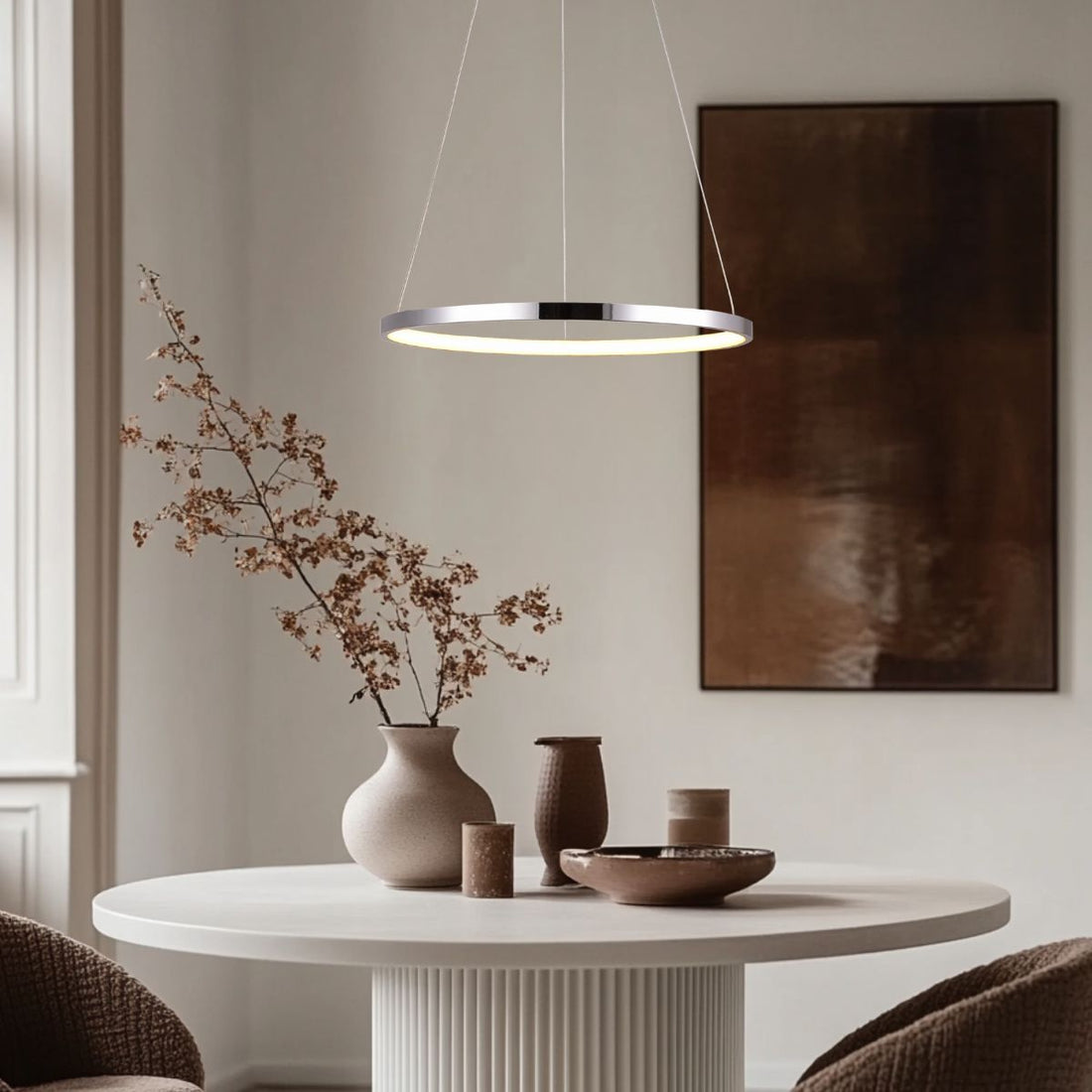 Suspension LED Métal Chromé · Lune · photo 3
