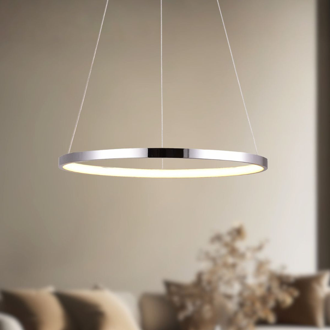 Suspension LED Métal Chromé · Lune · photo 2