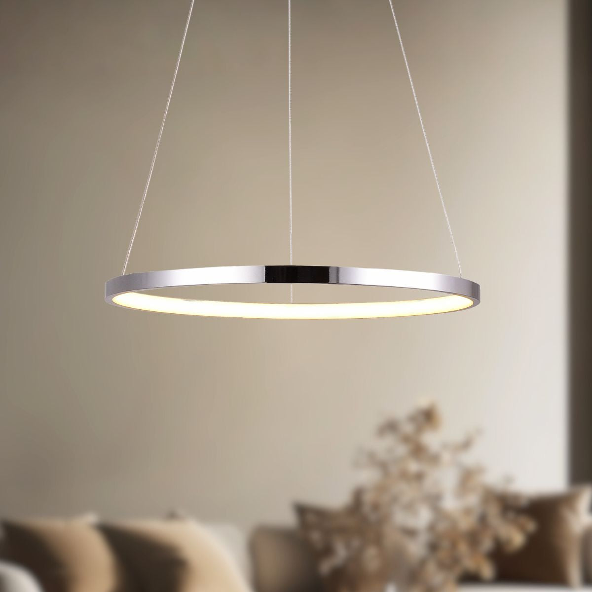 Suspension LED Métal Chromé · Lune · photo 2