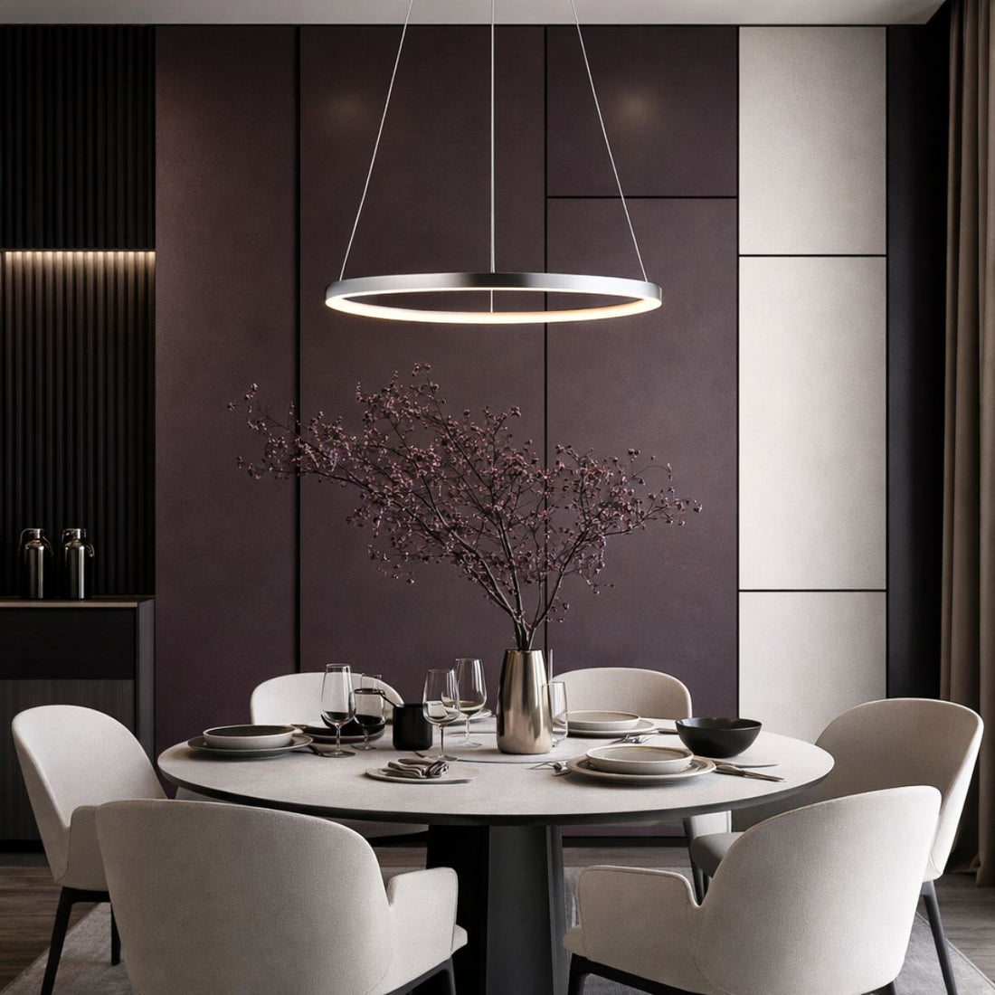 Suspension LED Métal Chromé · Lune · photo 3